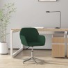 Chaise pivotante de bureau Vert foncé Tissu 