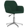 Chaise pivotante de bureau Vert foncé Tissu 