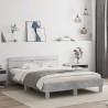 Cadre de lit sans matelas gris béton 140x190 cm 