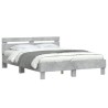 Cadre de lit sans matelas gris béton 140x190 cm 