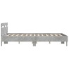 Cadre de lit sans matelas gris béton 140x190 cm 