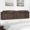 Coussin de tête de lit marron 200 cm similicuir 