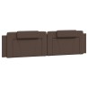 Coussin de tête de lit marron 200 cm similicuir 