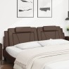 Coussin de tête de lit marron 200 cm similicuir 