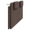 Coussin de tête de lit marron 200 cm similicuir 