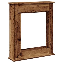 Cadre de cheminée vieux bois 75x20x87,5 cm bois d'ingénierie 