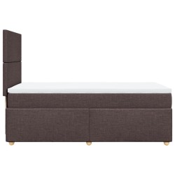 Sommier à lattes de lit avec matelas Marron foncé 90x200 cm 
