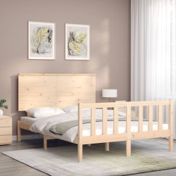Cadre de lit sans matelas 140x200 cm bois massif de pin 