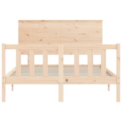 Cadre de lit sans matelas 140x200 cm bois massif de pin 
