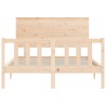 Cadre de lit sans matelas 140x200 cm bois massif de pin 