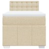 Sommier à lattes de lit avec matelas Crème 100x200 cm Tissu 