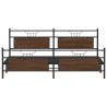 Cadre de lit en métal sans matelas chêne marron 193x203 cm 