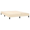 Sommier à lattes de lit avec matelas Crème 140x200 cm Tissu 