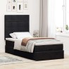 Cadre de lit ottoman avec matelas noir 80x200 cm velours 