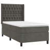 Sommier à lattes de lit matelas LED Gris foncé 80x200cm Velours 