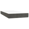 Sommier à lattes de lit matelas LED Gris foncé 80x200cm Velours 