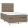 Sommier à lattes de lit avec matelas taupe 120x190 cm tissu 