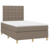 Sommier à lattes de lit avec matelas taupe 120x190 cm tissu 