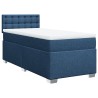 Sommier à lattes de lit avec matelas Bleu 90x190 cm Tissu 