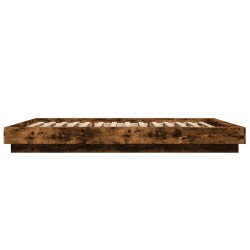 Cadre de lit sans matelas chêne fumé 140x200 cm 