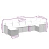 Salon de jardin avec coussins 7pcs mélange beige résine tressée 
