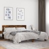 Cadre de lit sans matelas chêne fumé 200x200 cm 
