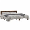 Cadre de lit sans matelas chêne fumé 200x200 cm 