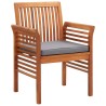 Chaises à manger de jardin et coussins lot de 4 acacia massif 