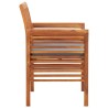 Chaises à manger de jardin et coussins lot de 4 acacia massif 
