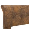 Cadre de lit sans matelas marron similicuir daim 100x200 cm 