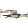 Cadre de lit en métal sans matelas chêne sonoma 200x200 cm 