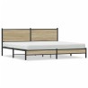 Cadre de lit en métal sans matelas chêne sonoma 193x203 cm 