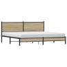 Cadre de lit en métal sans matelas chêne sonoma 193x203 cm 
