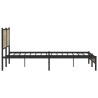 Cadre de lit en métal sans matelas chêne sonoma 193x203 cm 