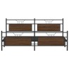 Cadre de lit en métal sans matelas chêne marron 200x200 cm 
