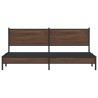 Cadre de lit en métal sans matelas chêne marron 193x203 cm 
