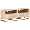 Meuble TV 110x30x40 cm bois massif de manguier et fer 