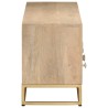 Meuble TV 110x30x40 cm bois massif de manguier et fer 