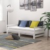 Lit coulissant 2x(90x200) cm Blanc Bois de pin massif 