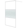 Paroi de douche Blanc 115x195 cm Verre ESG transparent 
