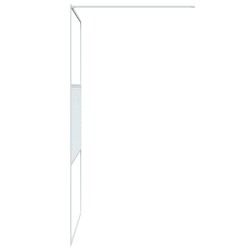 Paroi de douche Blanc 115x195 cm Verre ESG transparent 