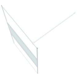Paroi de douche Blanc 115x195 cm Verre ESG transparent 