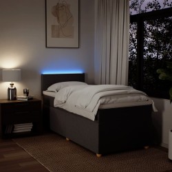 Sommier à lattes de lit avec matelas Marron foncé 90x200 cm 