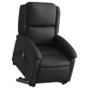 Fauteuil inclinable de massage électrique noir cuir véritable 