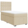 Sommier à lattes de lit avec matelas Crème 100x200 cm Tissu 