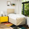 Sommier à lattes de lit avec matelas Crème 100x200 cm Tissu 