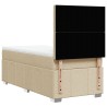 Sommier à lattes de lit avec matelas Crème 100x200 cm Tissu 