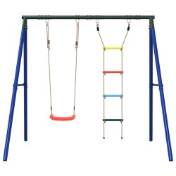 Ensemble de balançoire d'extérieur avec balançoire et échelle 