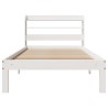 Cadre de lit avec tête de lit sans matelas blanc 90x190 cm 