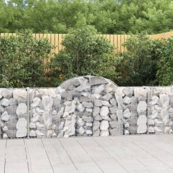 Paniers à gabions arqués 7 pcs 200x30x80/100 cm Fer galvanisé 